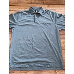 FootJoy FJ Golf Polo Men’s XXL Blue  Stripe Shirt 2XL Hawks Landing